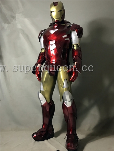 Cosplay Marvel Superheroes Iron Man Mark 6 (VI) Costume Armour with Lights for Kids Parties