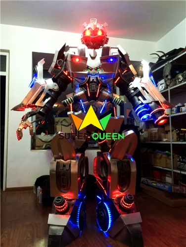 2022 Cosplay Led Lights Robot Costume for Night Club Transformer Bumblebee Costume